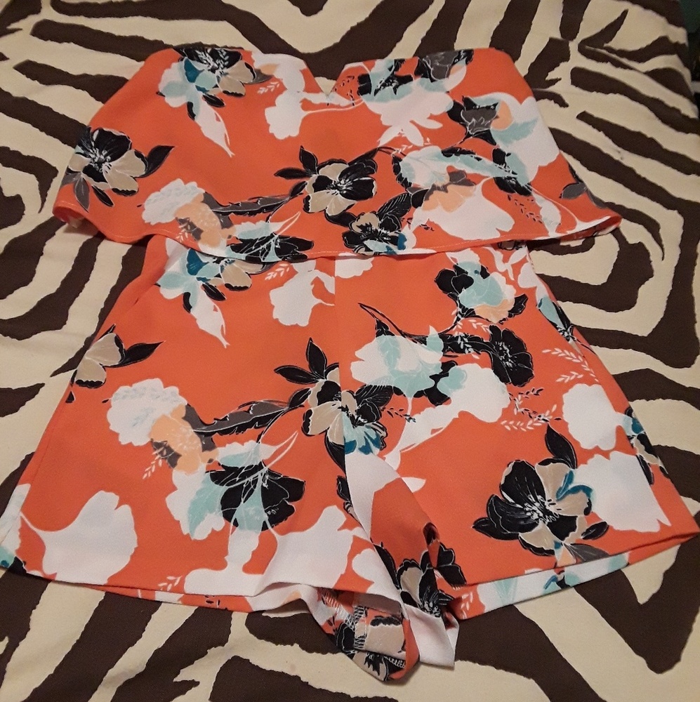 Floral print rompee